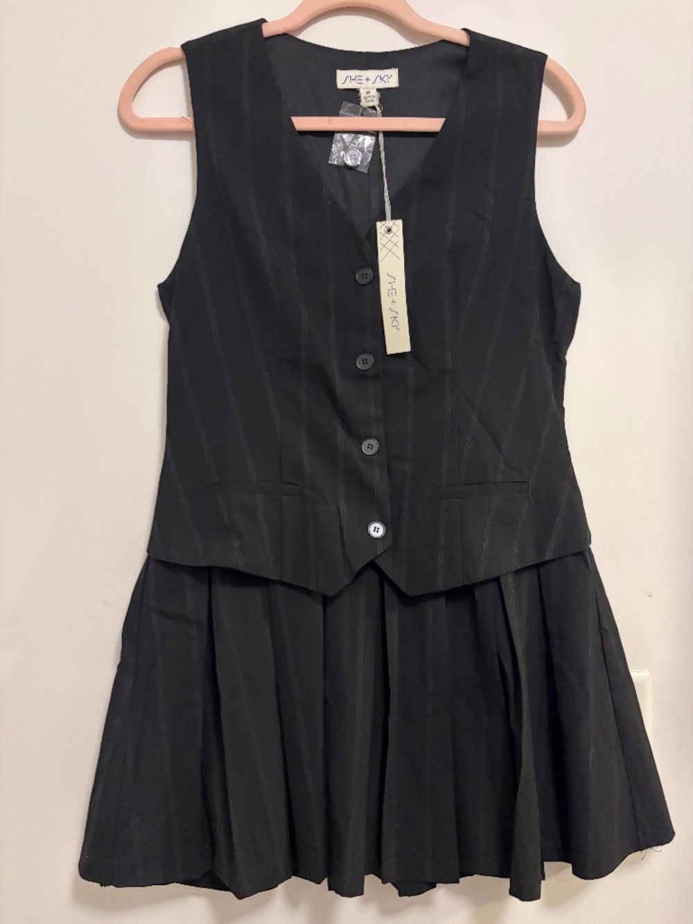 NEW She + Sky Dress Vest/Skirt